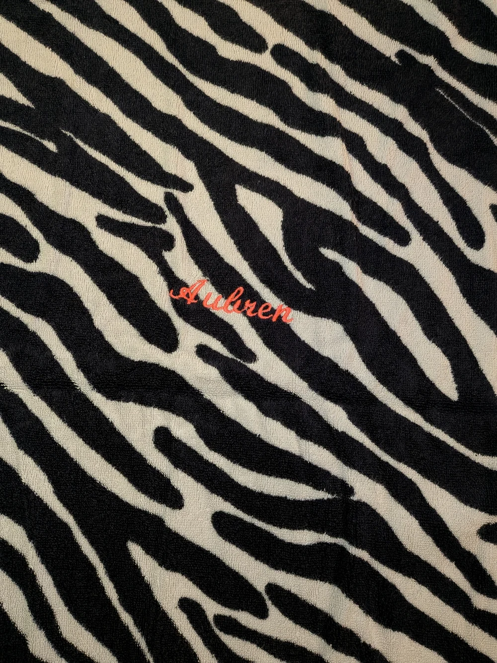 2) Your Zone zebra print towels